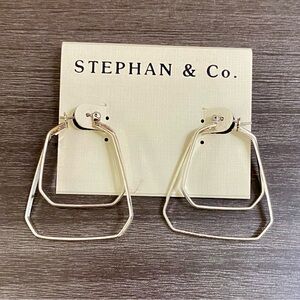 Triangular Double Hoop Earrings